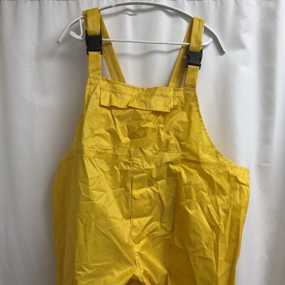 Premium Men's Polyester Rainsuit Bib 2XL HD44339 Adjustable Should Straps - Picture 2 of 8